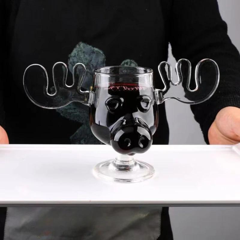 Bicchieri da Vino Tazza Renna Bicchieri da Cocktail Vetro Trasparente ad Alto Borosilicato Tazze per Caffè Tazza Birra Espresso Whiskey Alcol