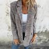 Elegant Casual Womens Blazer Cardigan Coat Vintage Lapel Outerwear Fashion For Spring Autumn Crossborder Europe America
