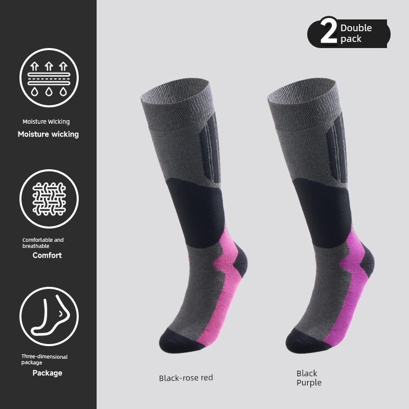 Ski Socks for Men, Outdoor Sports, Running, Mountaineering, Non-Slip, Wear-Resistant, Four-Season Thin Thermal Socks, Women's Single-Board