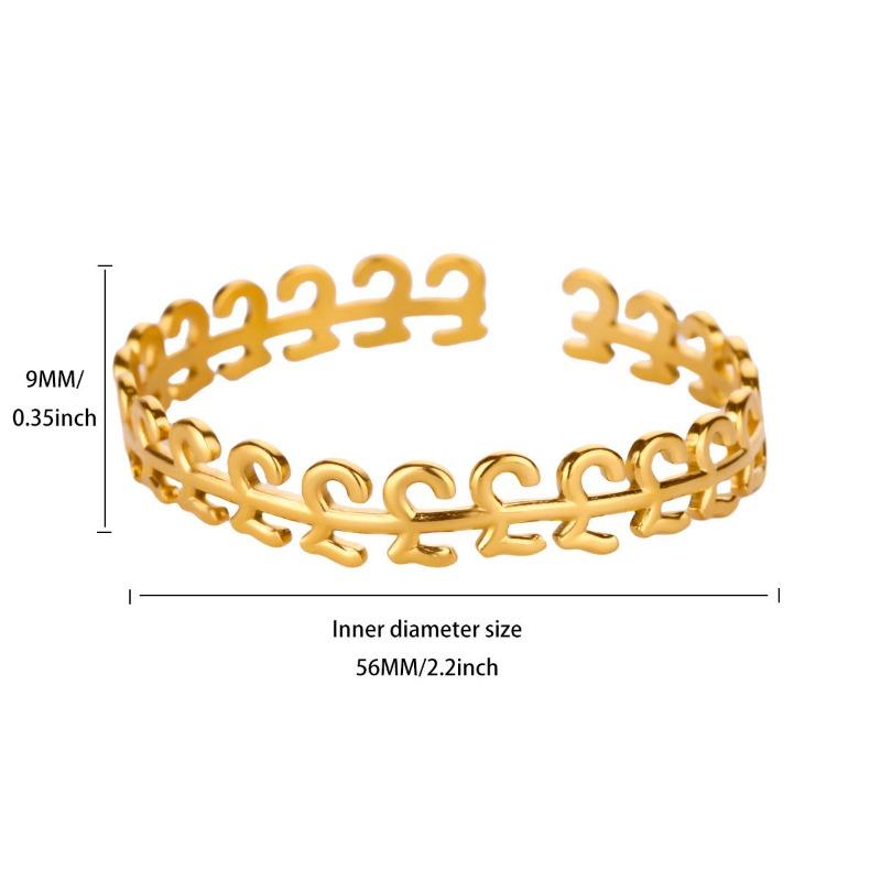 Wind Creative Hollow Dollar Euro Currency Symbol Bracelet Women's Stainless Steel Jewelry Women's Trend Personality Bracelet