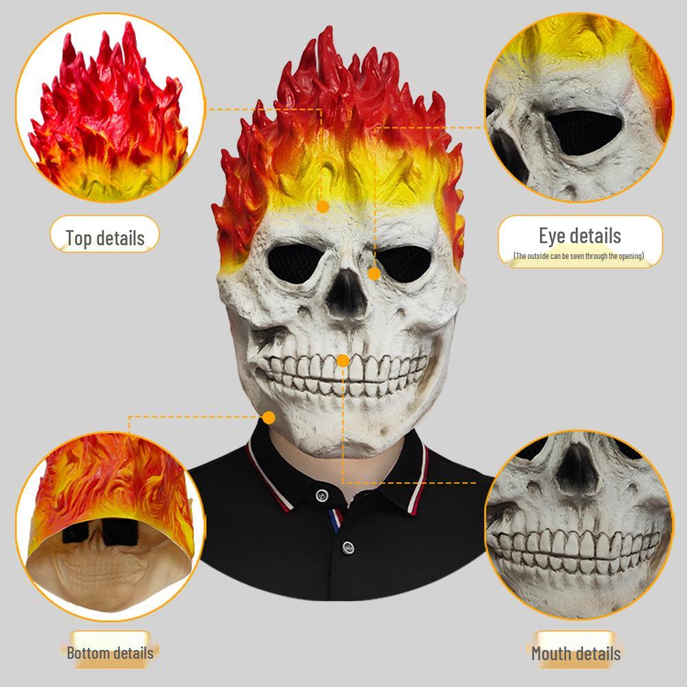 Flame Skull Mask for Halloween Parties and Masquerades