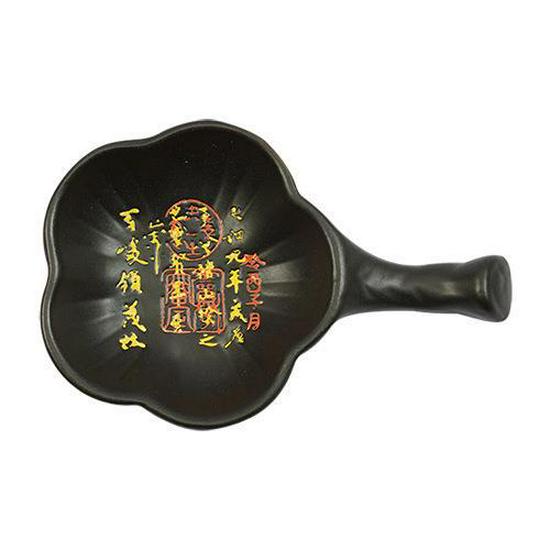 Ceramic Ink Dish with Pen Rest & Water Dish for Students - Multi-functional Tool for Chinese Painting, Calligraphy, and Brush Licking Ink Use.