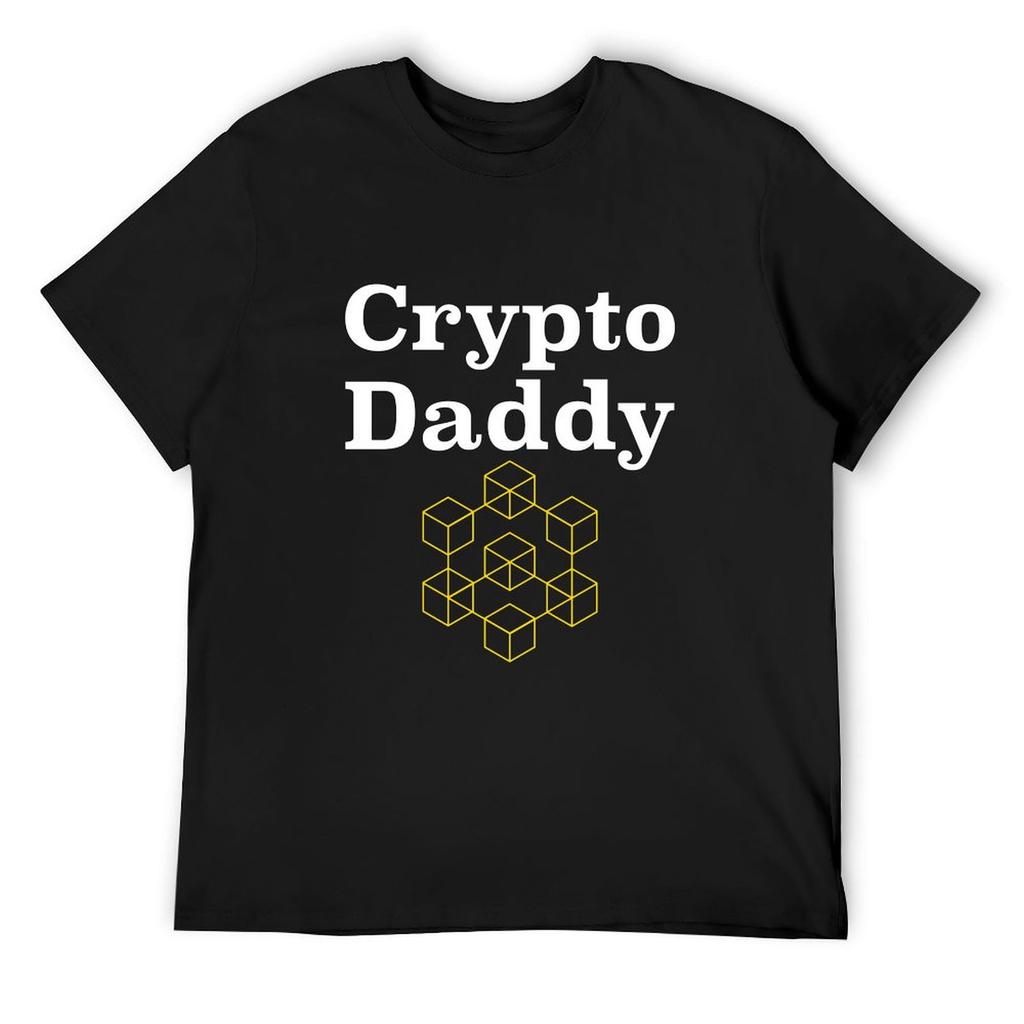 Crypto Daddy Crypto Currency Father Bitcoin Geek T-Shirt anime t shirts boys whites men clothings