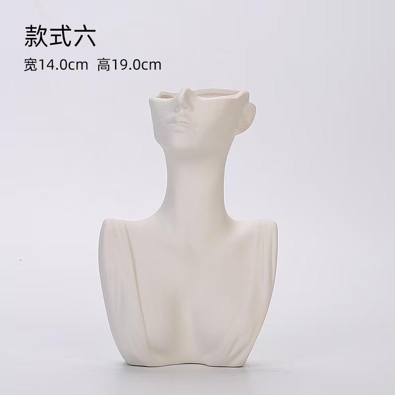 Woman Body Model Vase Nordic Style Ceramic Modern Body Art Vase Home Decor Creative Flower Pot Living Room Decoration Vases