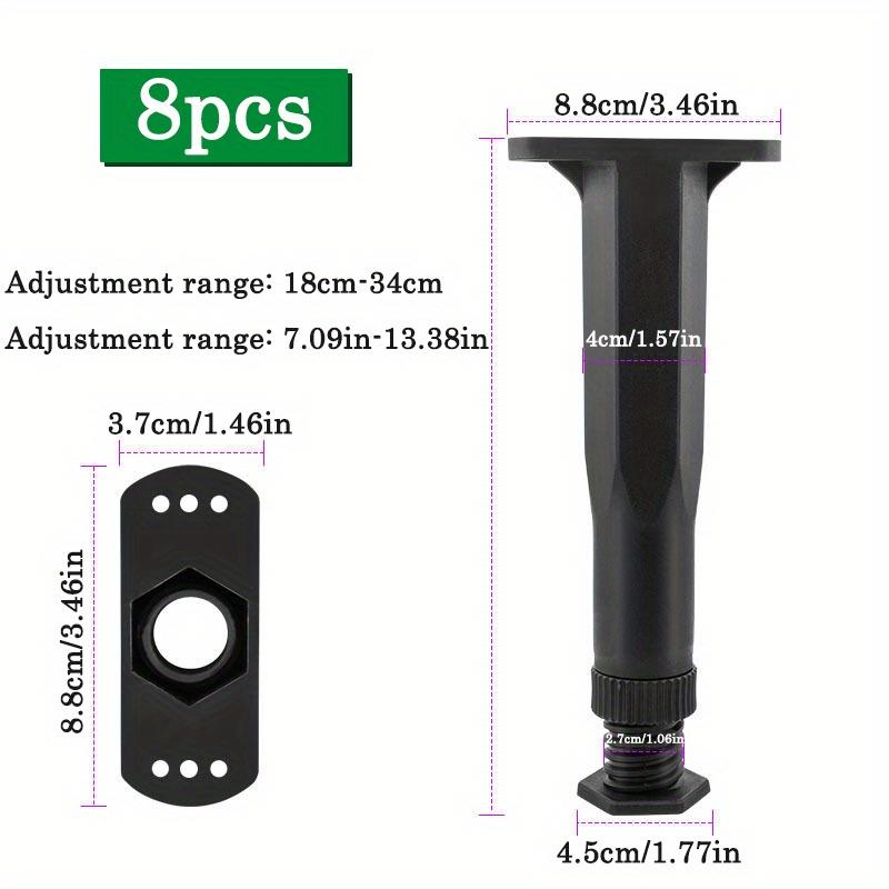 4/8 piezas para camas, sofás, tocadores y otros muebles. Soporte de listones centrales, pies de muebles duraderos, pueden mejorar el agarre. (como soporte auxiliar)