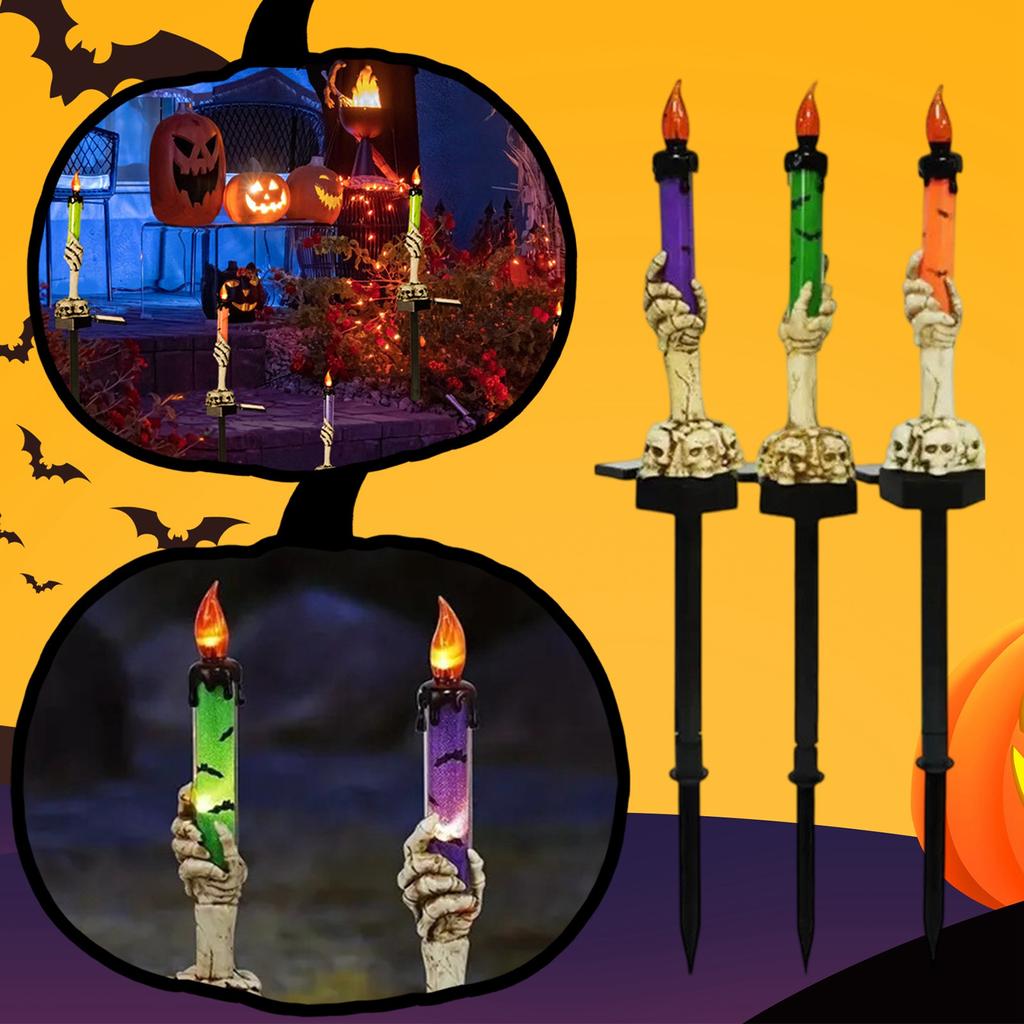 Halloween Solar Skeleton Hand Lighting Lamp, Festival Party Decoration, Outdoor Waterproof Garden Lamp.