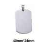 5Pcs Whole Sale 7 Colors Military Tag Men Jewelry Stainless Steel Necklace Pendant High Polished Necklace