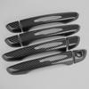 1 Set Car Exterior Door Handle Cover Trim Fit for Hyundai Elantra 2017- Carbon Fiber Style