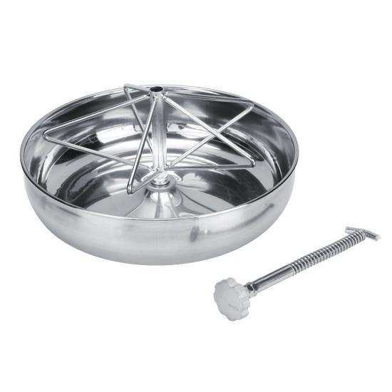 

Stainless Steel Piglet Feed Bowl Pig Feeding Food Container with Metal Groove RodLarge