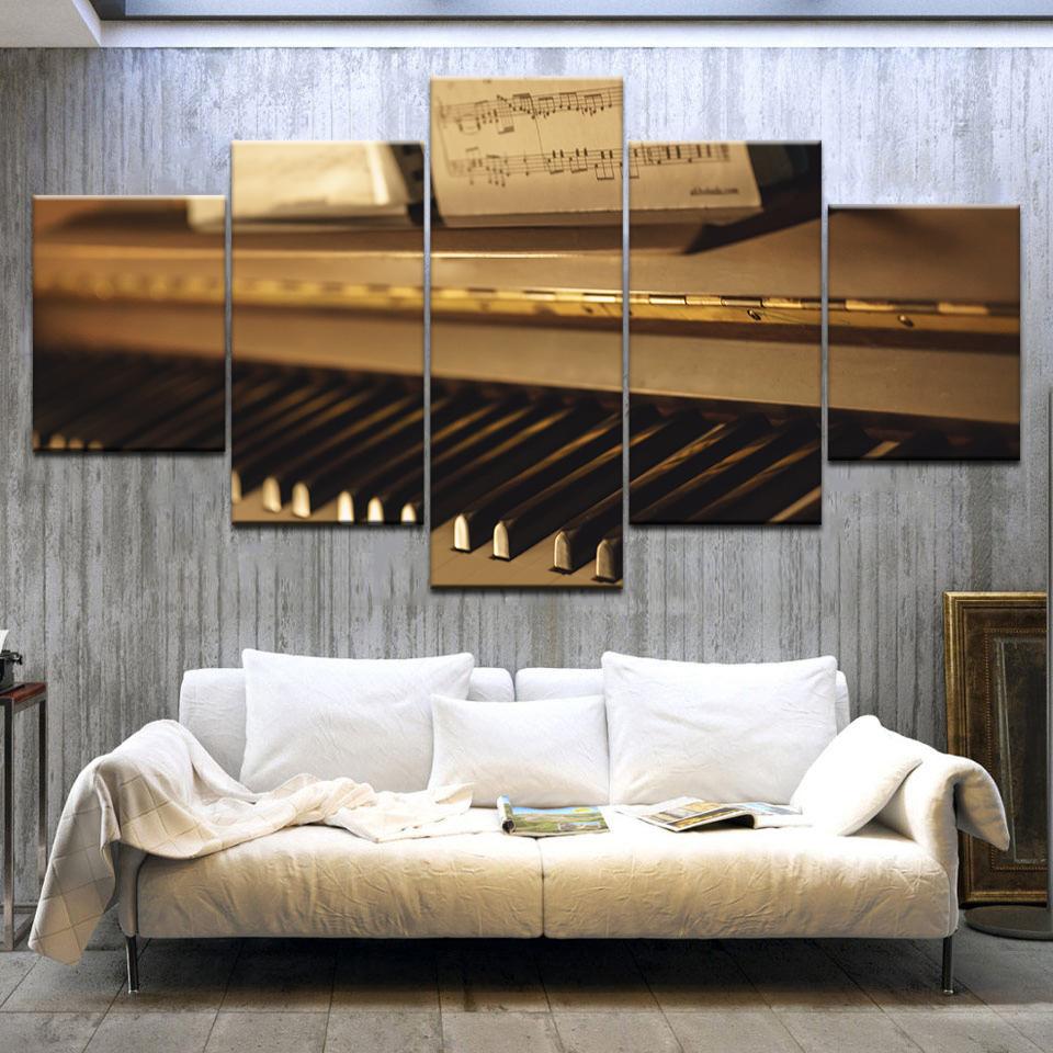 

5 Panel/pieces HD Print A piano music score modern Print On Canvas Art Painting For home living room decoration 20x35 20x45 20x55cm
