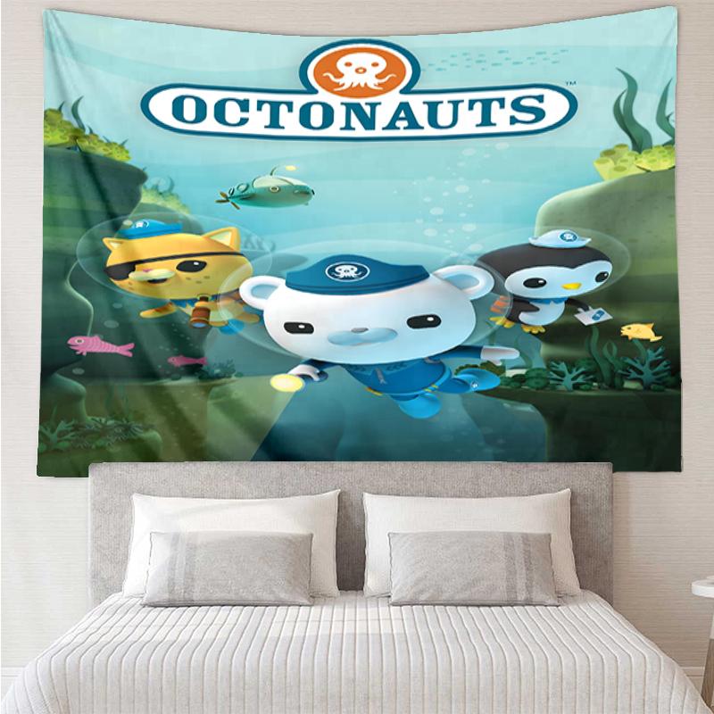 Octonauts Print Tapestry, Backdrop, Easy Setup, Ideal for Bedroom, Office & Living Room, with Aesthetic Wall Hanging Decor.