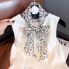 Ins Temperament Silk Georgette Silk Scarf Women's Summer Thin Neck Silk Scarf High-end Silk Streamer