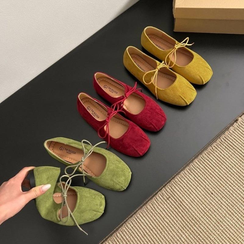 Fashion New French Suede Flat Single Shoes Women's 2025 Spring/Summer Gentle Mary Jane Shoes