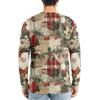 Men's Fashion Printed Round Neck Long Sleeve Bottoming Shirt Top