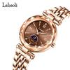 Rose Gold Watch with Brand Stainless Gift for Brown Women's Crystals, Stylish, Waterproof, Name, Business, Steel, Luxury, Cute, Her,