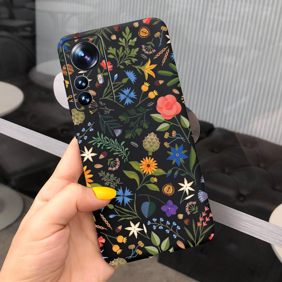 For Xiaomi 12 Pro 5G Case Cute Cartoon Painted Matte Cover For Xiaomi Mi 12 Pro 5G Global Funda on Xiomi 12 Pro Mi12 12X 5G Capa
