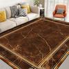 Minimalist Luxury Style Decorative Rug for Living Room Non-slip Marble Bedroom Carpet Big Size Soft Flannel Sofa Side Floor Mats