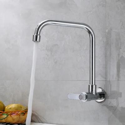 Cold Water Tap Brass Kitchen Faucet Wall-Mounted Installation Good Brass Construction Stylish Addition Compact Size