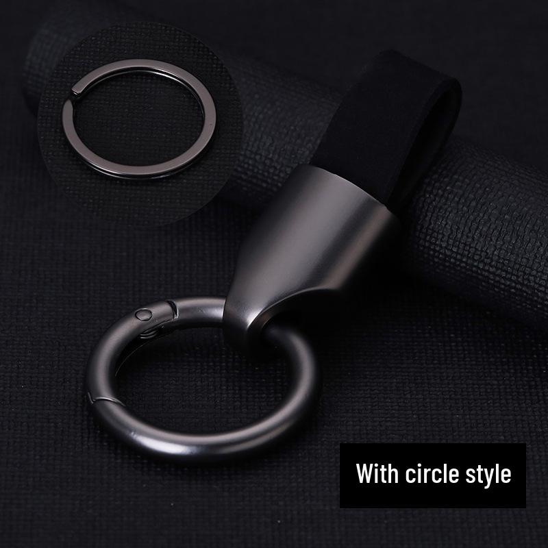 High-End Minimalist Suede Car Keychain Pendant for Men & Women