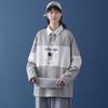 Women's Casual Oversize Pullover Hoodie Loose Polo Sweatshirt with Letter Printed