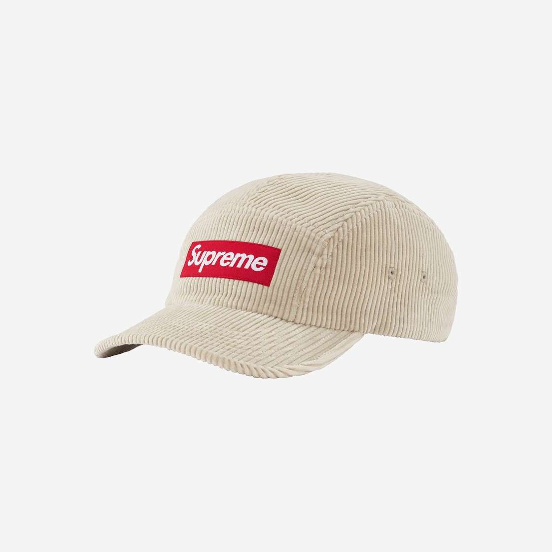 

Вельветовая кепка Supreme, белая 22FW -