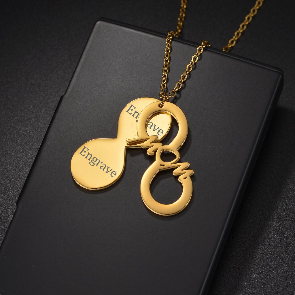 Atoztide Personalized Custom Name Necklace for Women Infinite Heart Stainless Steel Choker Link Chain Jewelry Birthday Gift