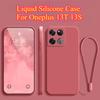 For OnePlus 13S 13T 12R 11 Liquid Silicone Lanyard Ring Holder Case For OnePlus ACE Pro Nord 4 G Lens Camera Protective Cover