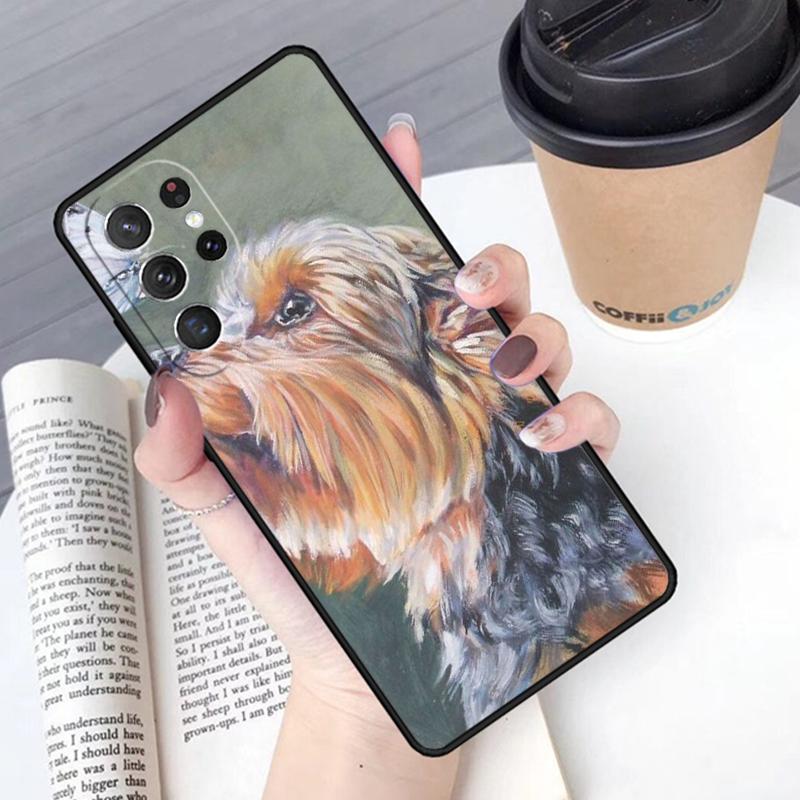Yorkie Yorkshire Terrier Hund Welpe Handyhülle Cover Für Samsung Galaxy S24 S25 Ultra S21 S22 S10E Note 10 Plus Note 20 FE S23