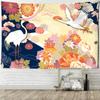 Crane Bird Wall Hanging Tapestry Oil  Painting Retro Bohemian Art Mattress Room Bedroom Home  Decoration Decor