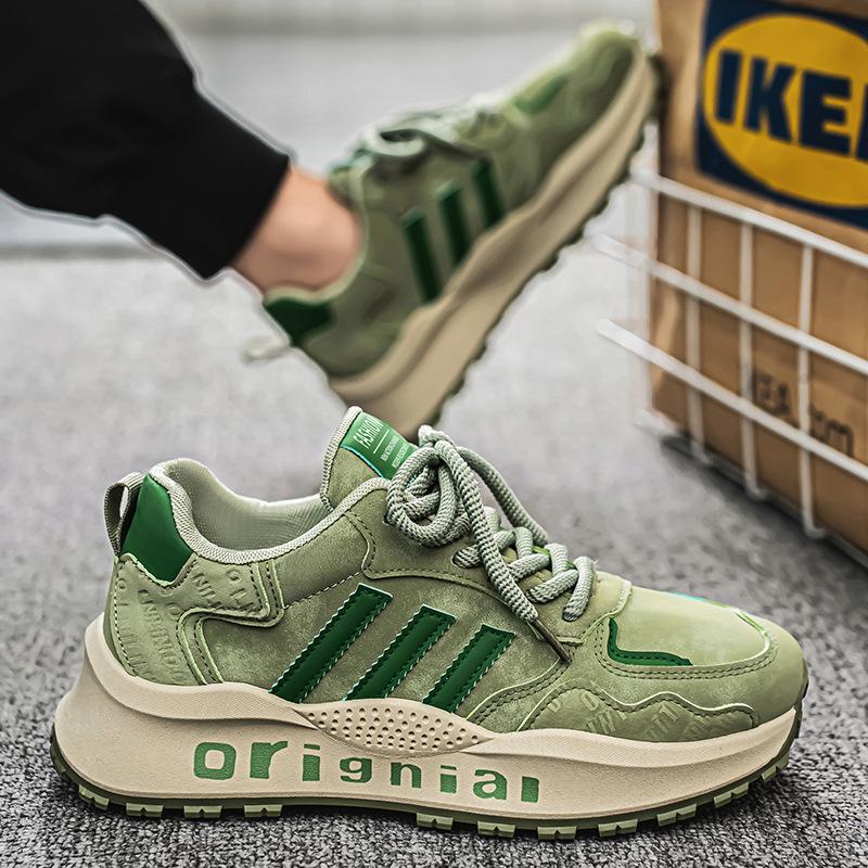 New men's shoes popular three-bar Forrest Gump shoes fashion sports casual shoes men's velvet running shoes platform dad shoes