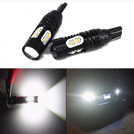 2PCs 50W Car LED 6000K Backup Reverse Lights Tail Parking Bulbs 921 912 T15