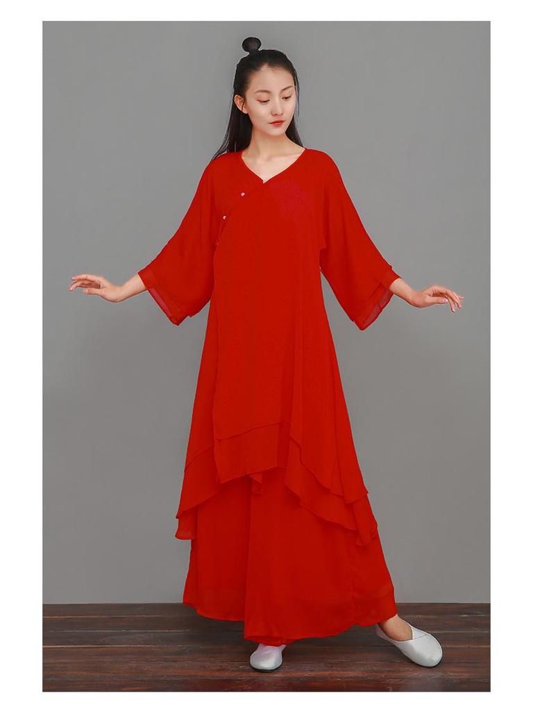 Women's Zen-Inspired Summer Hanfu Skirt - Retro Chinese Style