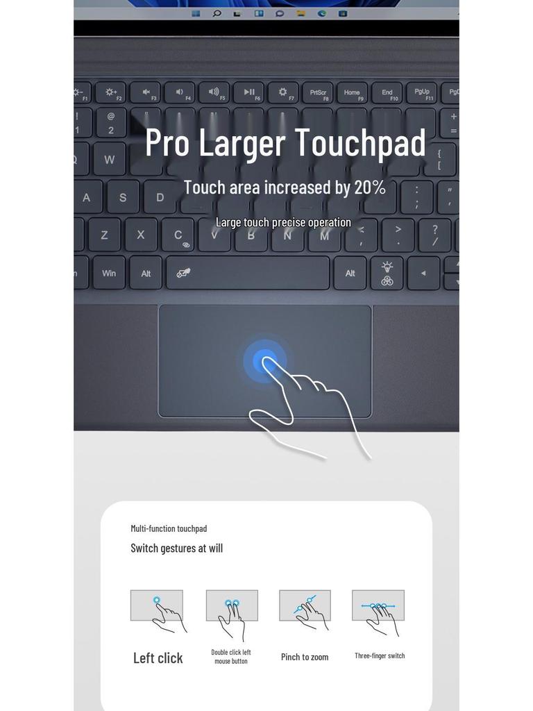 Surface Bluetooth Keyboard for Surface Pro/Go2/Go3 - Case Included