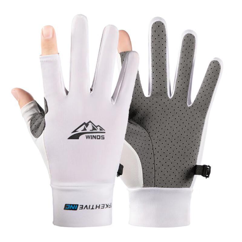 Unisex Breathable Fingerless Ice Silk Cycling Gloves One Size