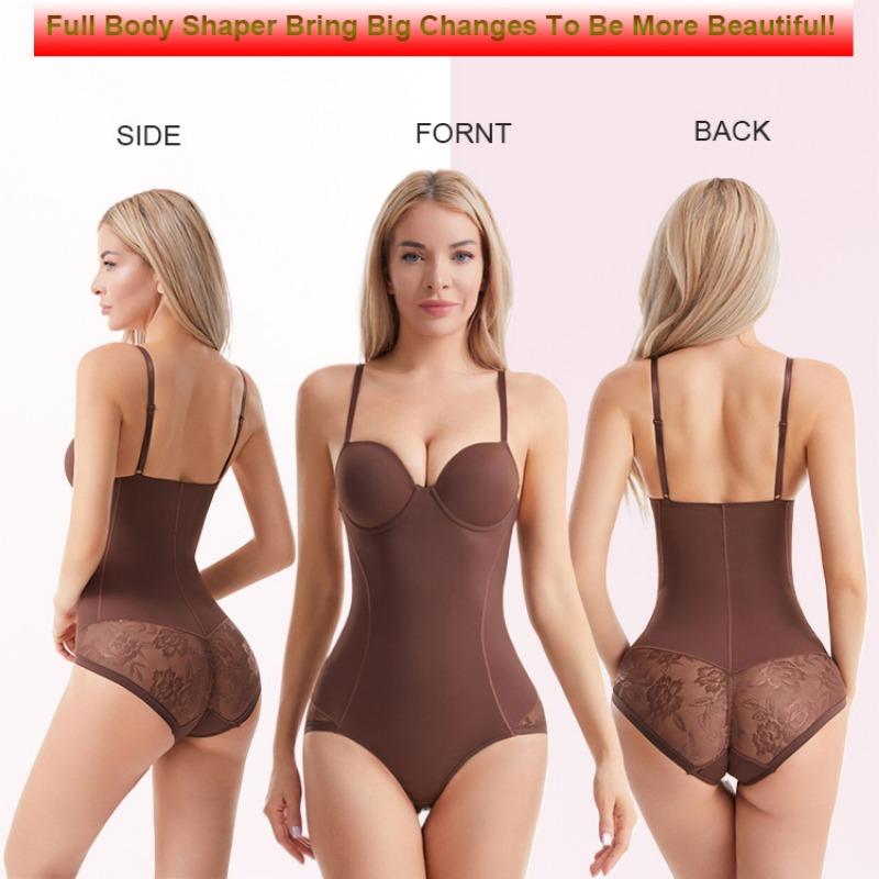 Women Shaping Bodysuit With Steel Ring Bra Tummy Control Butt Lifter Body Shaper