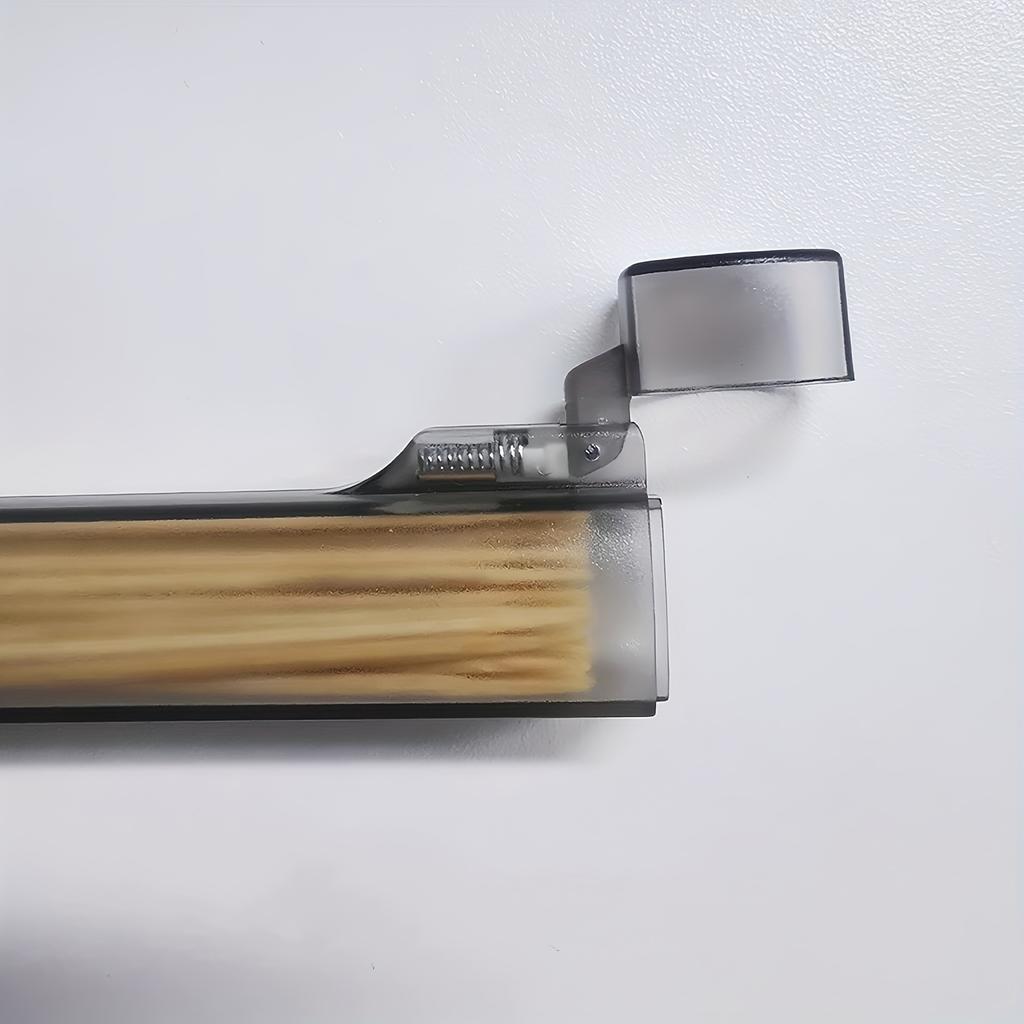 Portable Clear Plastic Toothpick & Swab Holder |Leak-Proof Metal Cylindrical Travel Organizer | Compact Desktop Storage for Home