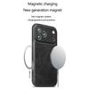 For iPhone 17 Pro Phone Case Compatible with MagSafe PC PU Leather Back Cover