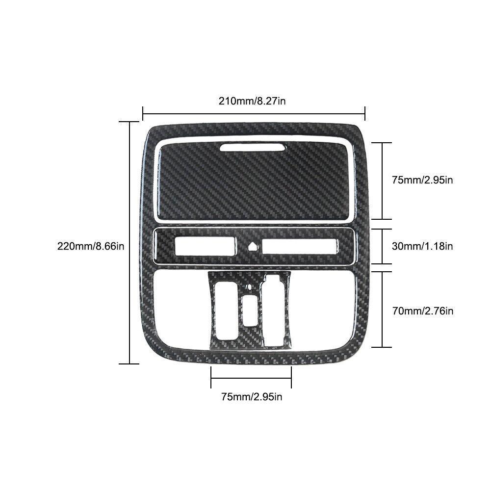 4Pcs For Honda Accord 2008-12 Carbon Fiber Interior Overhead Console Cover Trim