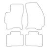 [BLM]FO069 Red - Set of Velour Floor Mats To Fit Ford Mondeo II 1996-2000 - Red Trim