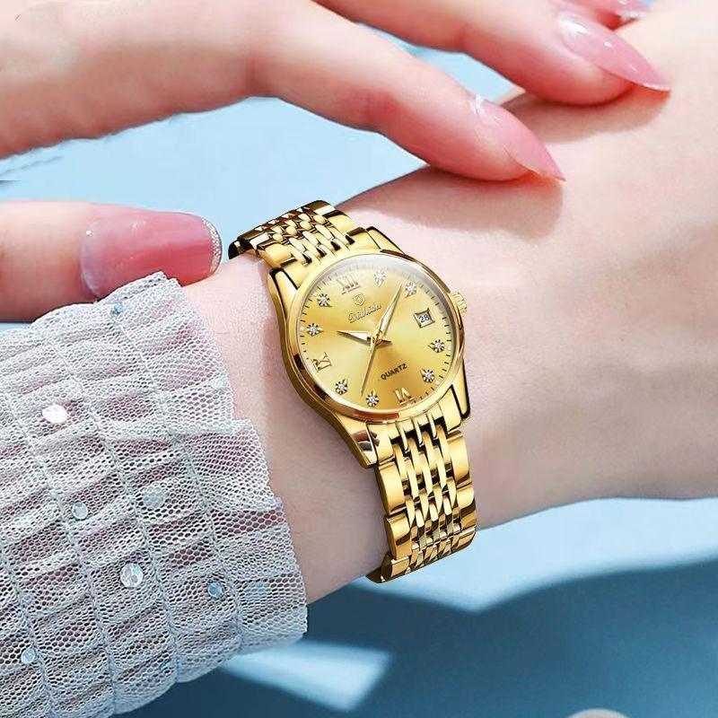 Hollow Watch Women's Waterproof Calendar Luminous Business Women's Watch Temperament High Value Women's Watch