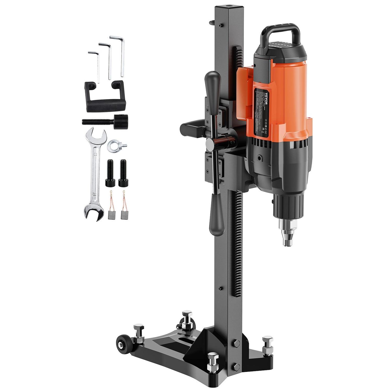 Machine de carottage diamantée Plateforme de carottage béton Roulettes 3200W 750 tr/min