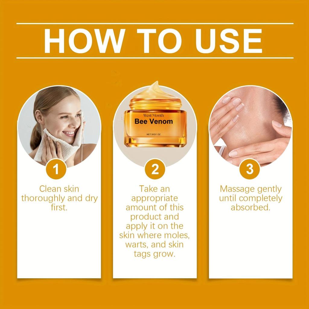 Moisturizing and Smoothing Skin, Lightening Skin Warts Body Care Bee Venom Ke You Mole Care Cream