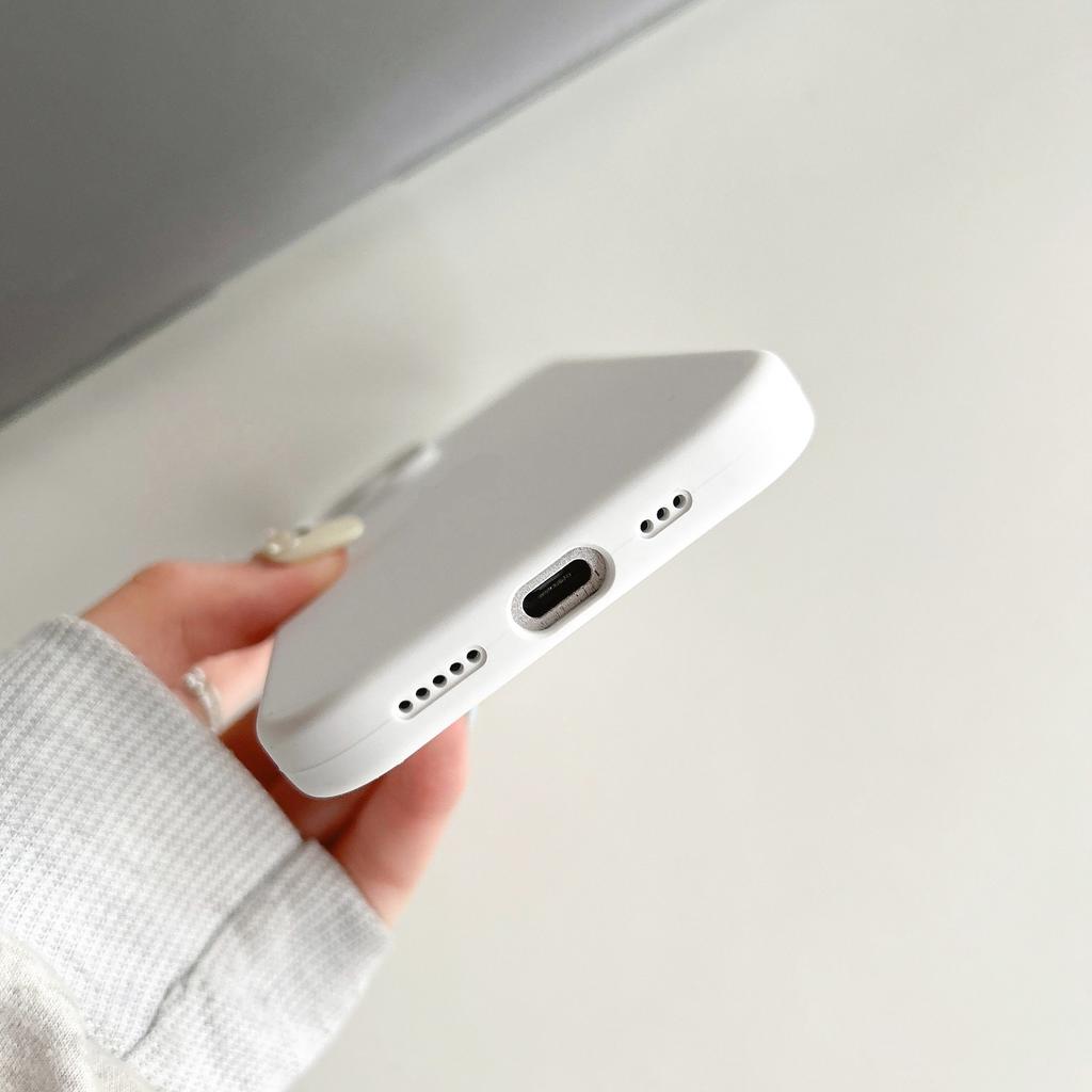Applicable to Apple 16 solid silicone mobile phone case, all-inclusive anti-drop iPhone16Promax solid color simple protective case