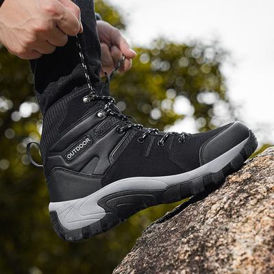 New Men's Shoes Outdoor Tooling Boots Mountaineering Boots Autumn and Winter High-top Large Size Wear-resistant and Non-slip Sports Hiking Off-road
