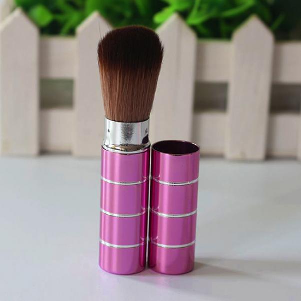 Yeni Taşınabilir Geri Çekilebilir Saplı Makyaj Fırçası Seti Kozmetik Kit Pro Pudra Allık Fırçası