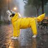 Four-Legged Dog Raincoat Gender Specific Design Full Coverage Dog Raincoat Pet Apparel Hood with Clear Visor for Large Dogs