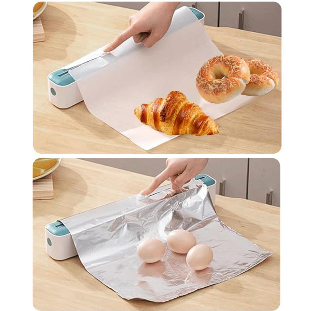 ABS Cling Film Dispenser 2-in-1 Slide Cutter New Cutter Storage Box