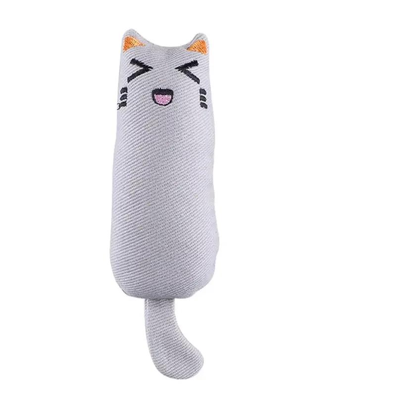 Cute Thumb Plush Pillow Catnip Toys Teeth Sharpening Anti-bite Tease Cat Relaxing Chew Toys Pet Supplies Cat Supplies  Scratcher