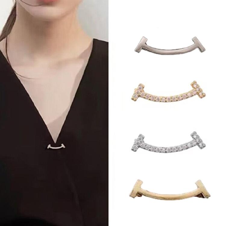 Pack of 10 Pin Elegant Smile Lapel Pin Fashion Smile Brooches Fixed Clothes Pin