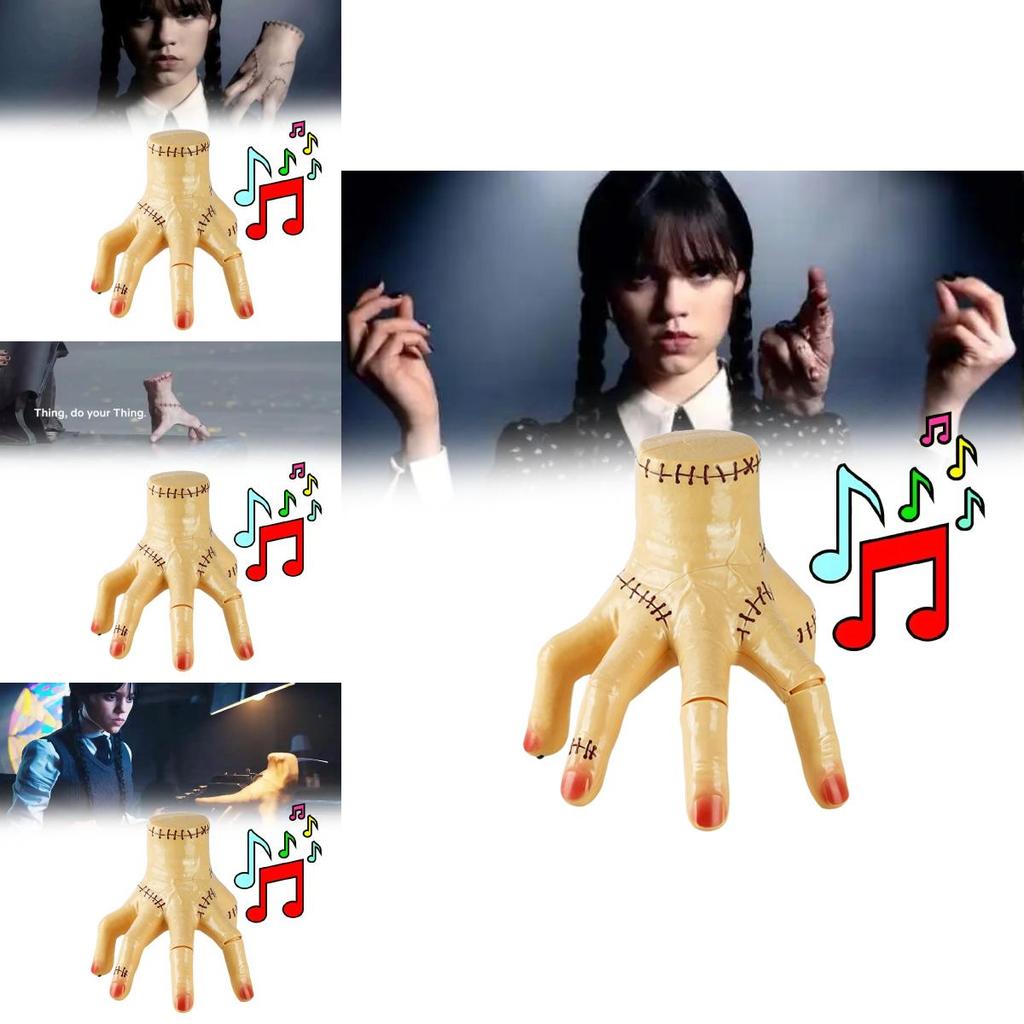 Wednesday Addams Thing Halloween Krabbelnde Hand Spielzeug Mit Lichtern Musik Spaß Streich